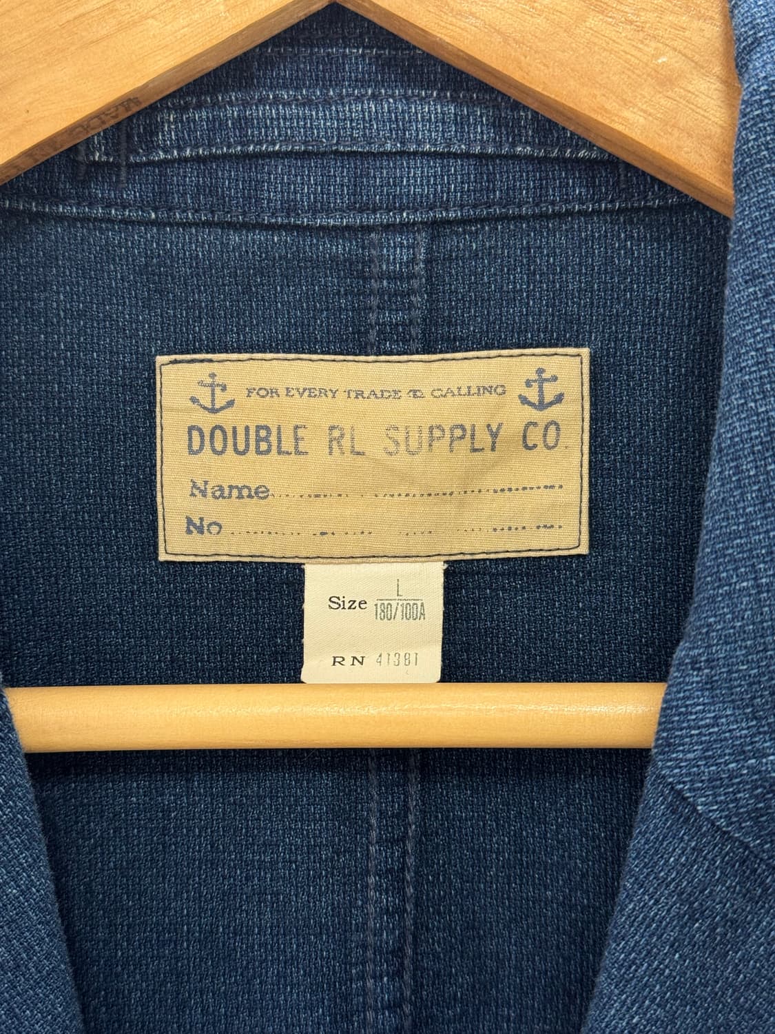 더블알엘 인디고 코튼 자켓/L 상품이미지2