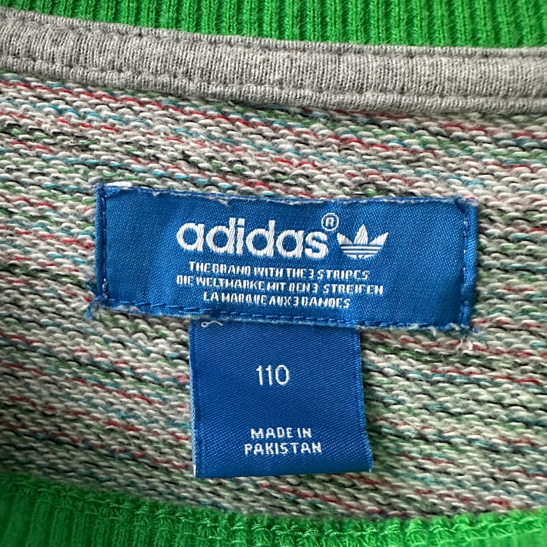 아디다스 빅 트레포일 포켓 맨투맨 멜란지 그레이 그린 110 상품이미지9