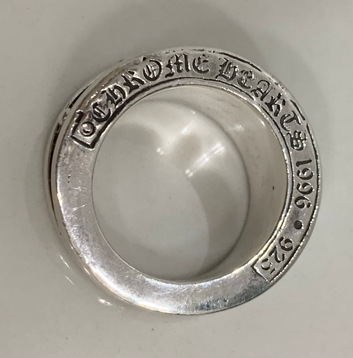 [US 8호] 크롬하츠 CH 플러스 V 밴드 링 반지 상품이미지6