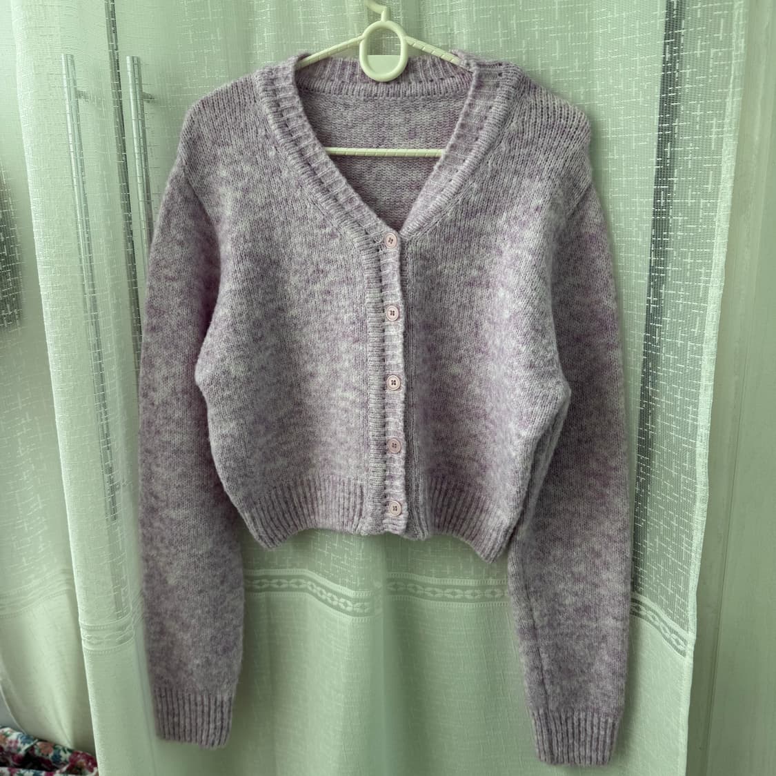 라벤더 색감 예쁜 니트 가디건 상품이미지2