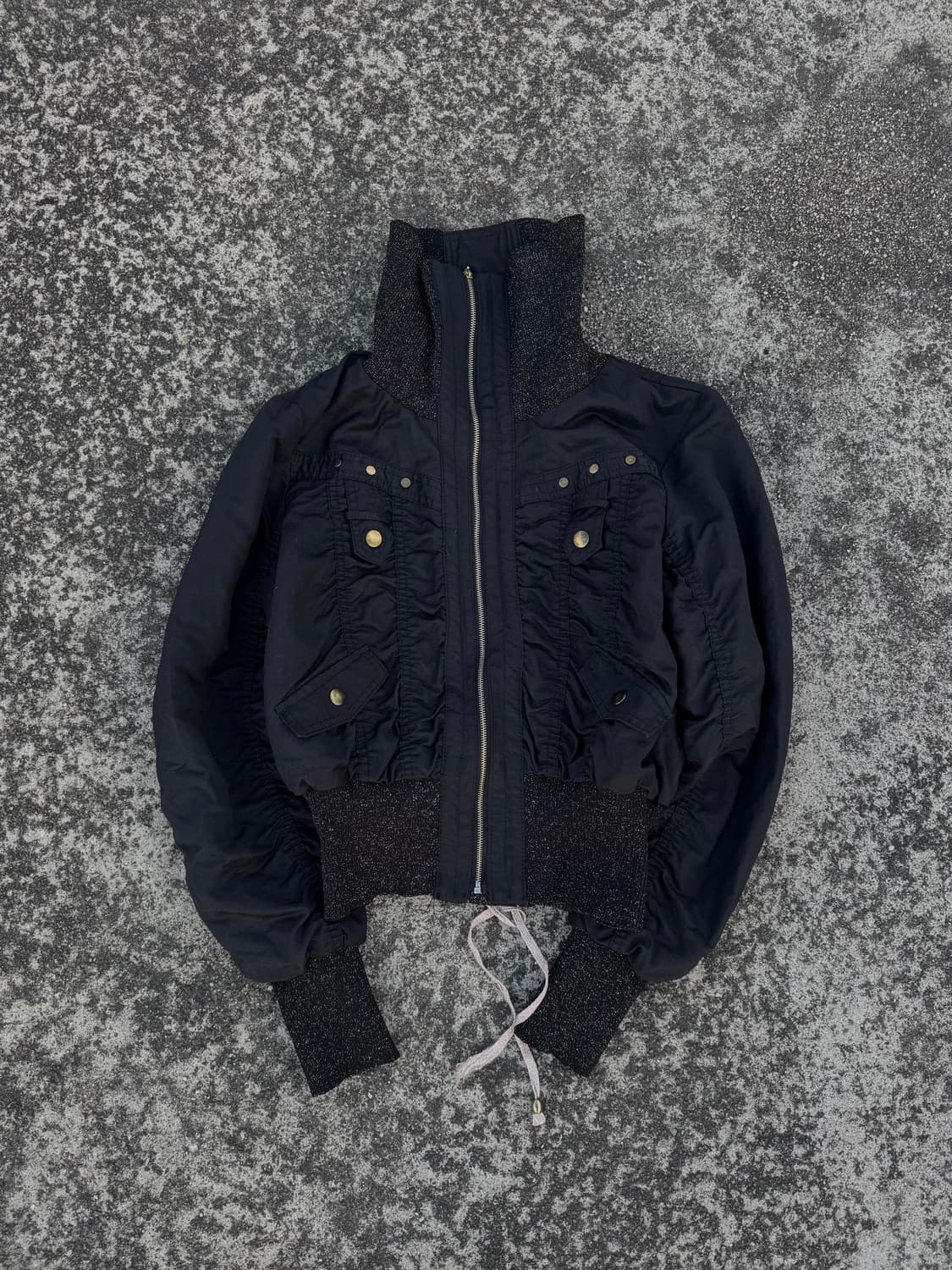 Shirring Detail Bomber Jacket 상품이미지1