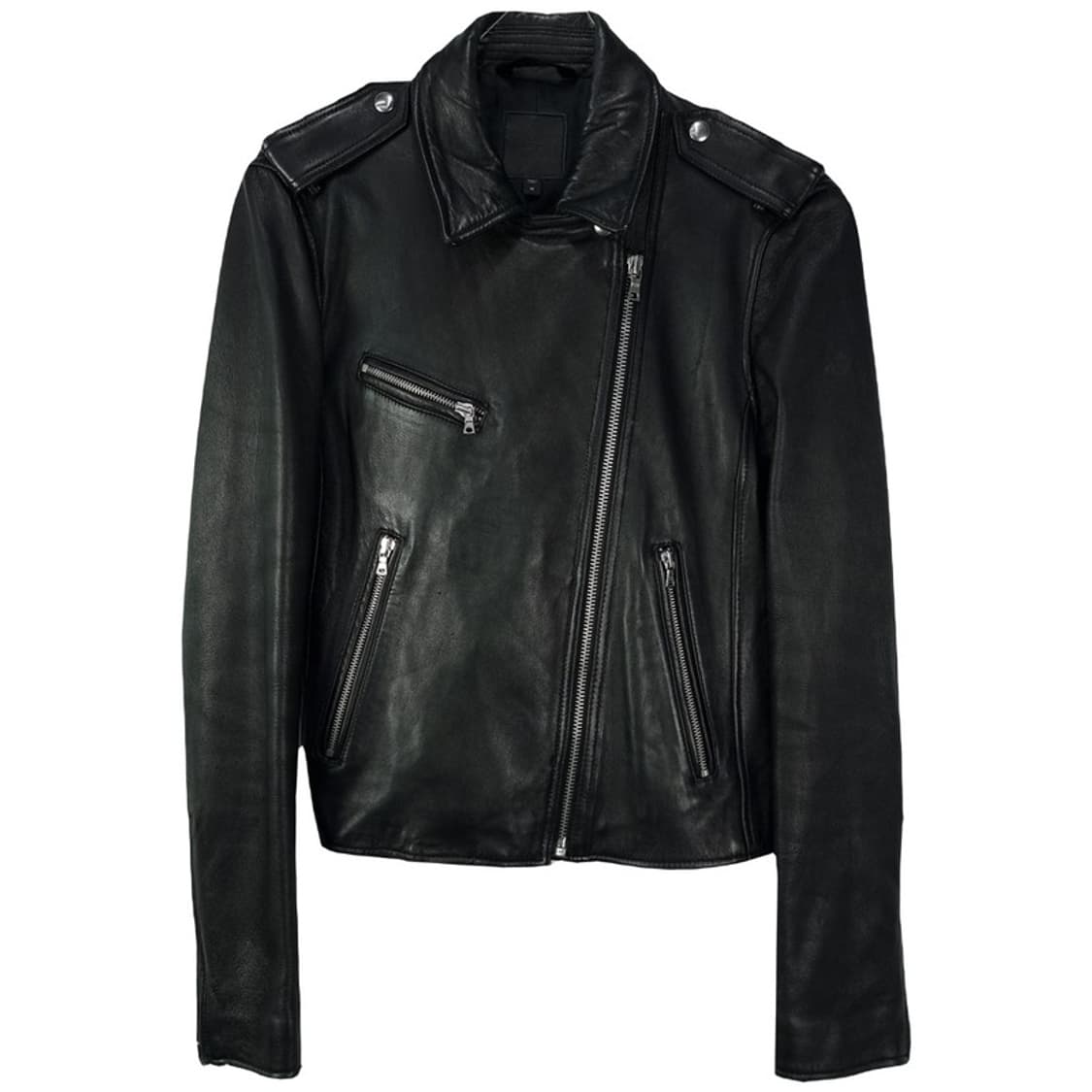 [갭] 리얼 램스킨 양가죽 사선 라이더 자켓 블랙 M18609 상품이미지2