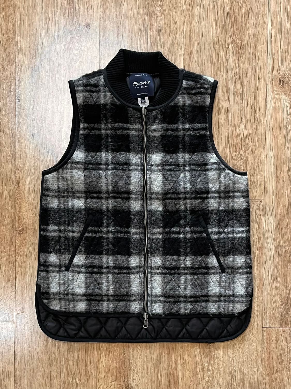 택포) USA Madewell 울 퀼팅 양면 리버시블 리버서블 베스트 상품이미지1