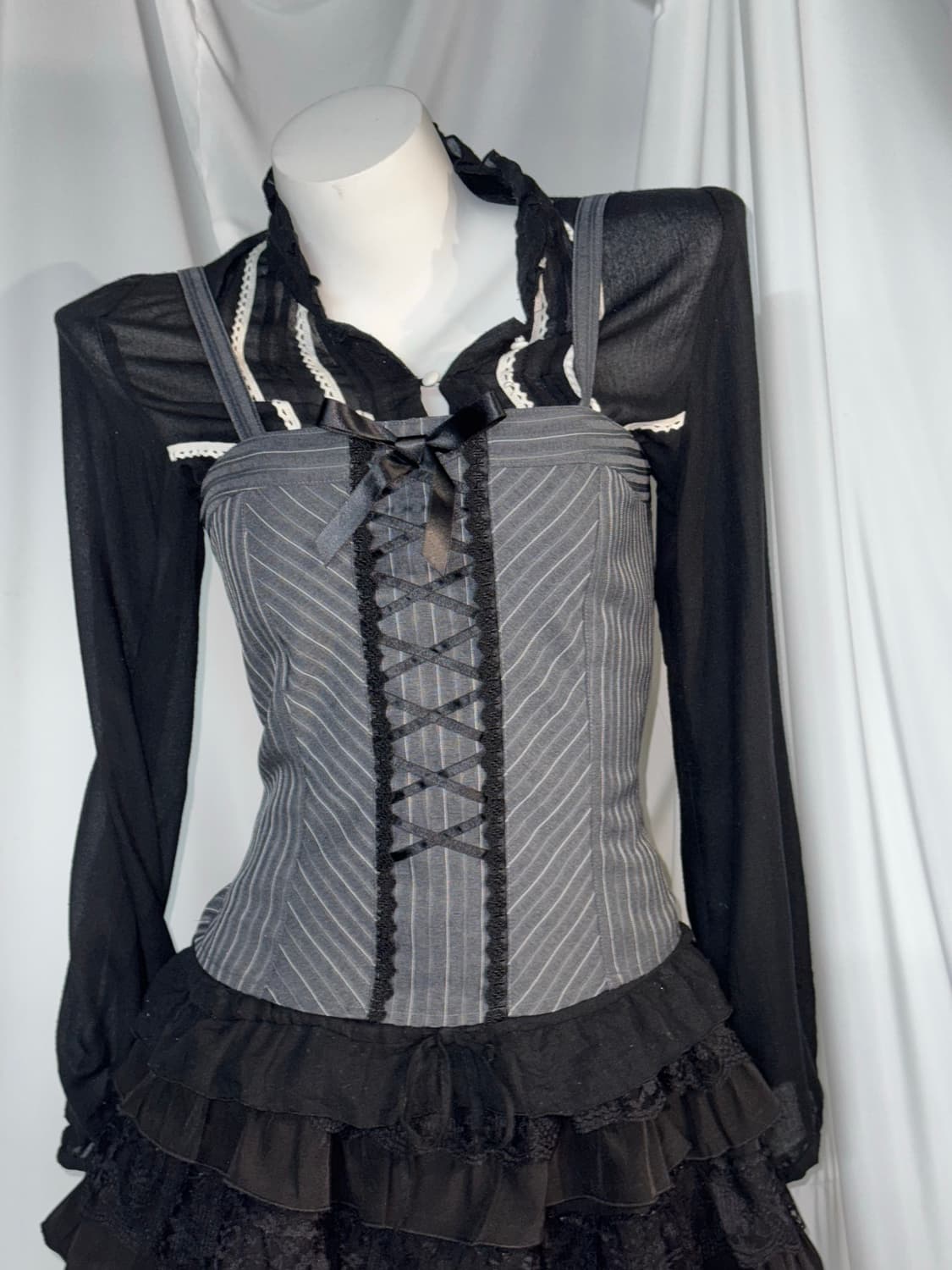 (7pcs) 무채색 공겜여주 데일리 아일렛 코디세트 상품이미지5