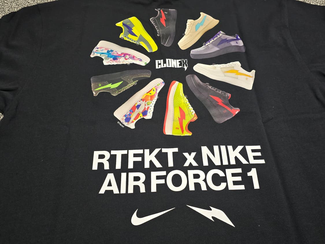 [L] RTFKT x 나이키 에어포스 티셔츠 반팔 블랙 상품이미지3