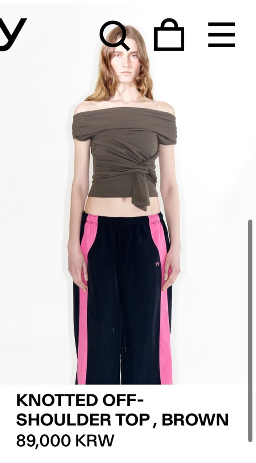 오픈와이와이 OPENYY KNOTTED OFF-SHOULDER 오프숄더 상품이미지1