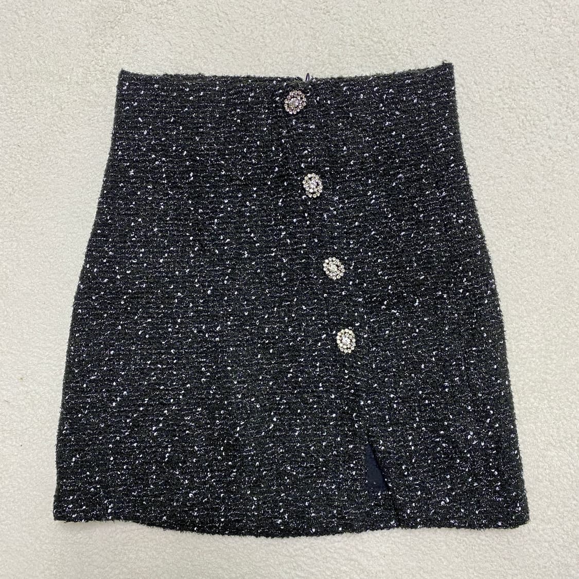 ZARA 자라 트위드 보석 버튼 스커트 상품이미지3