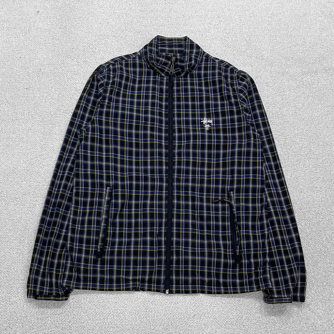 스투시 Stussy 00s 블랙 타탄 체크 필드 자켓 상품이미지1