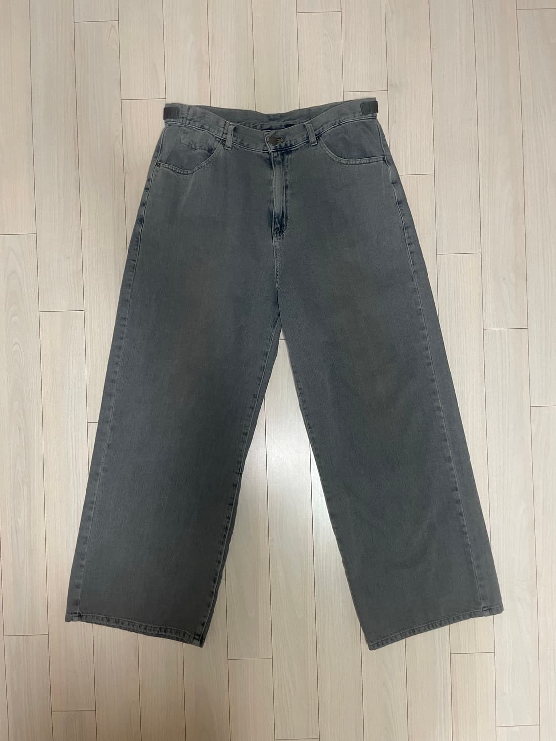 (4) 폴리테루 고시마 데님 팬츠 블리치드 그레이(블루그레이) 상품이미지1