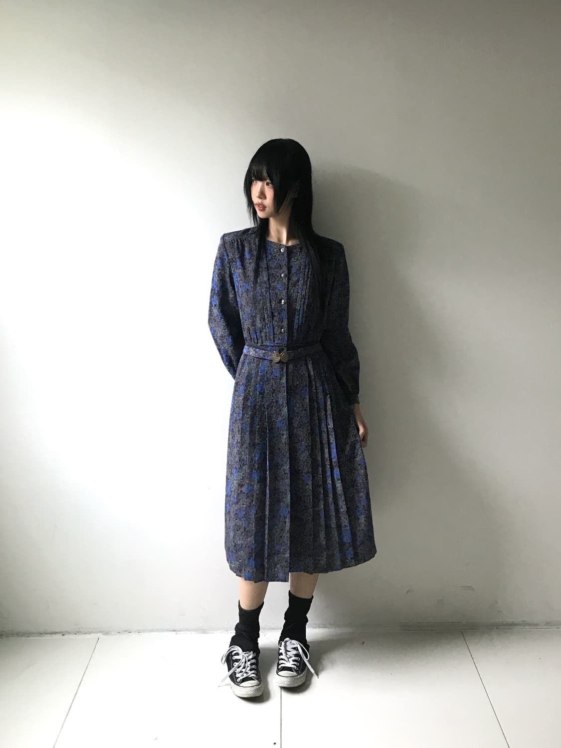 Square neck belted dress 상품이미지9