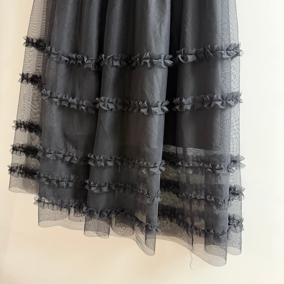 새상품 봄 롱스커트 (블랙) 상품이미지3