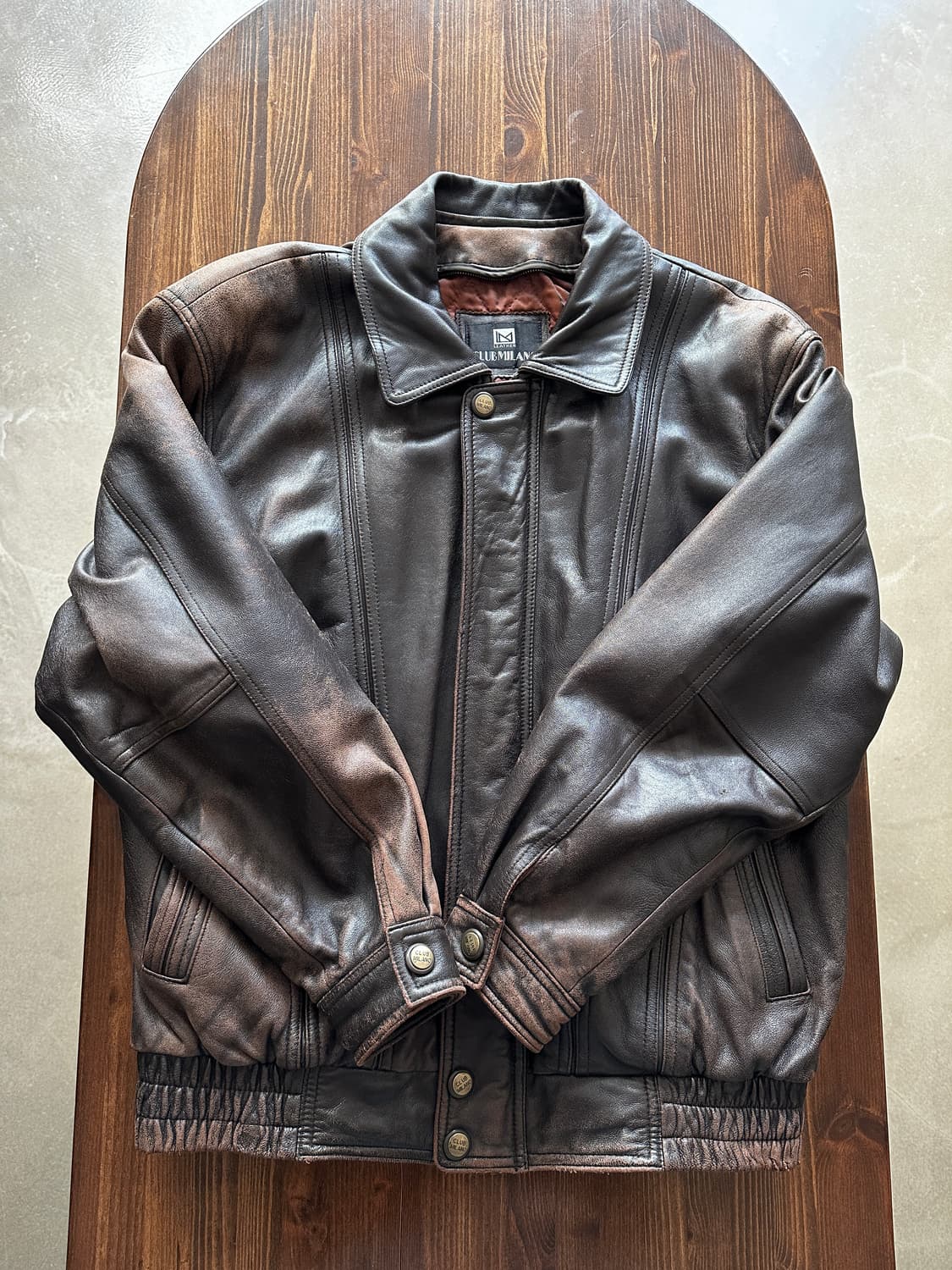 밀라노 클래식 레더 블루종 자켓  상품이미지1