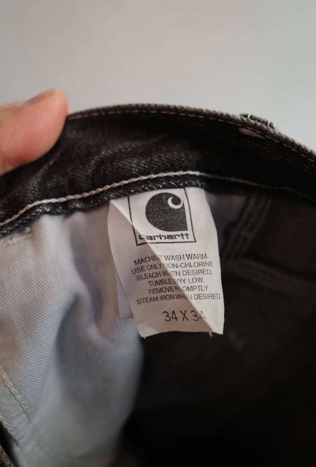 Carhartt 칼하트 흑청 카펜터 데님팬츠 34인치 상품이미지8