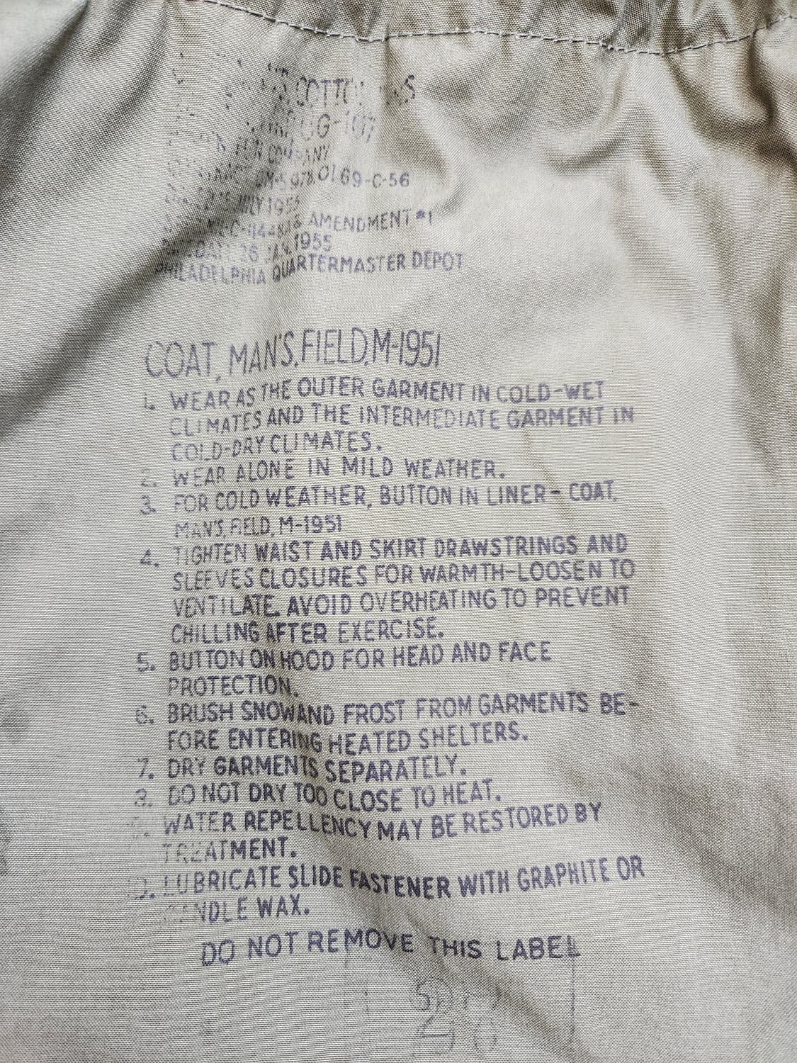 오리지널 m51 필드자켓 m/r 상품이미지8