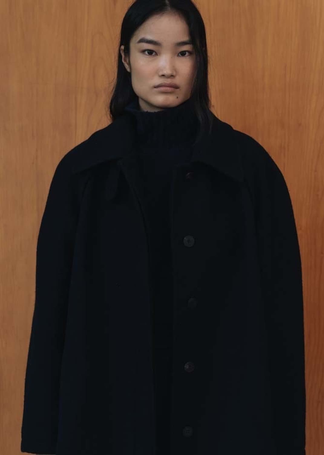 le917 Raglan Sleeve Half Coat Navy 상품이미지2