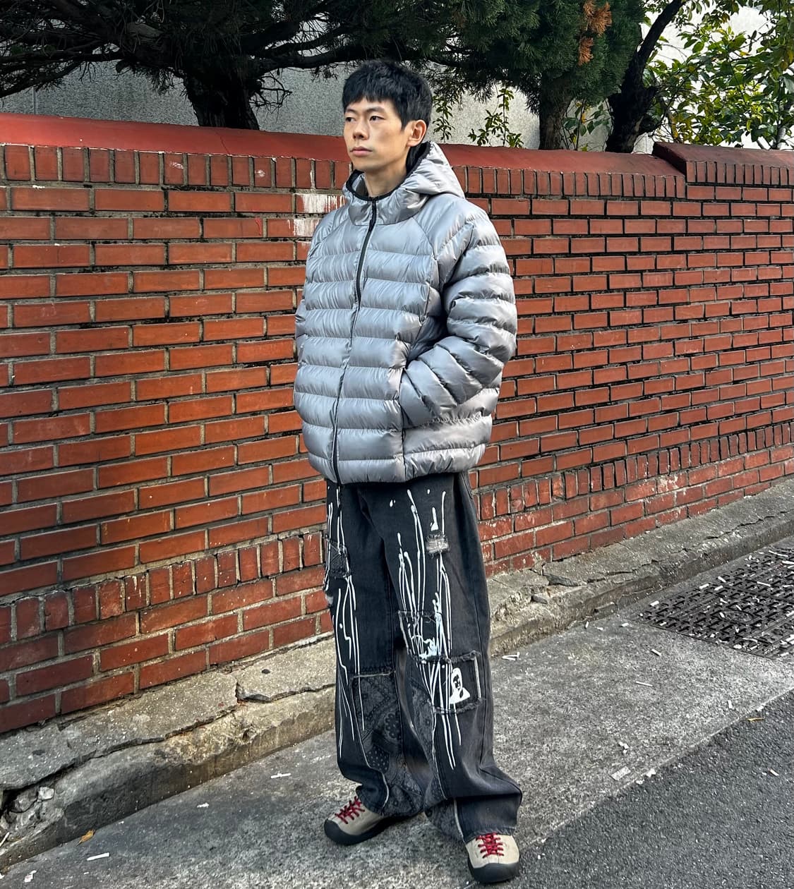 와이드 페인팅 데님 팬츠 (L) 상품이미지3