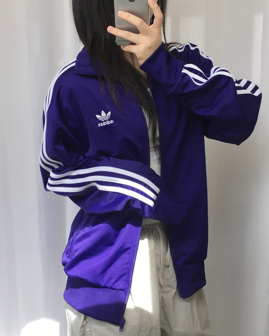 Adidas 아디다스 퍼플 신형 파이어버드 트랙탑  상품이미지1