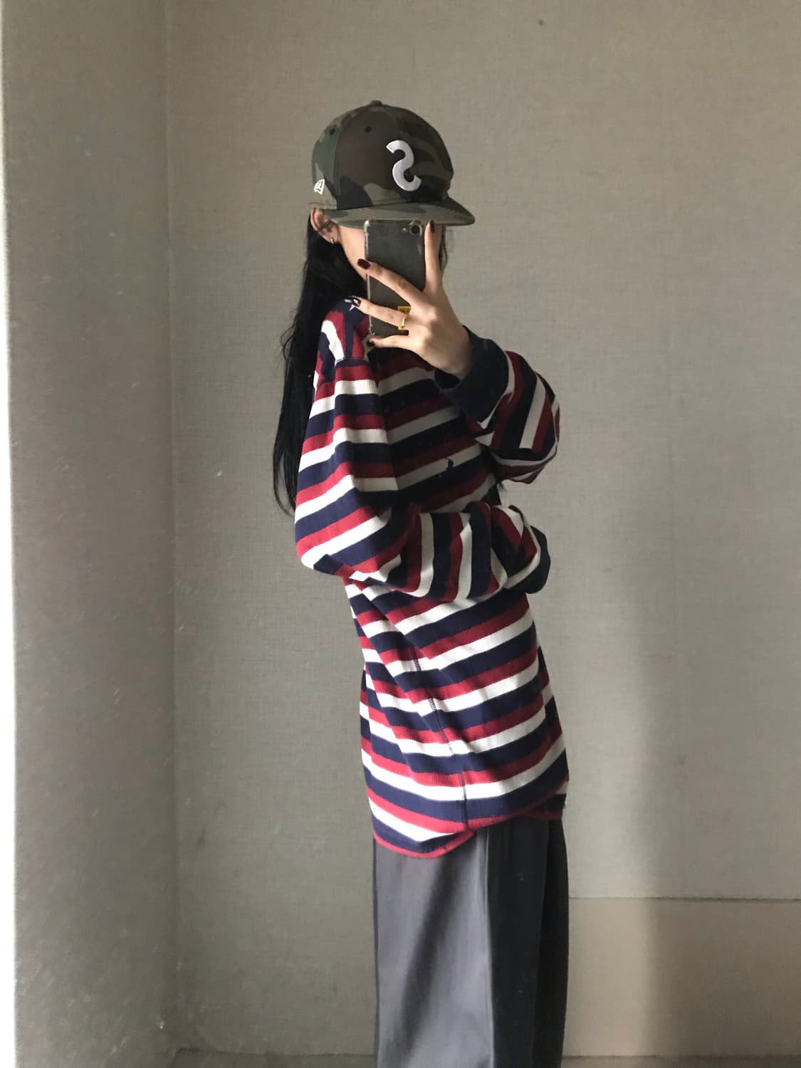 폴로 스트라이프 와플 롱슬리브 상품이미지3