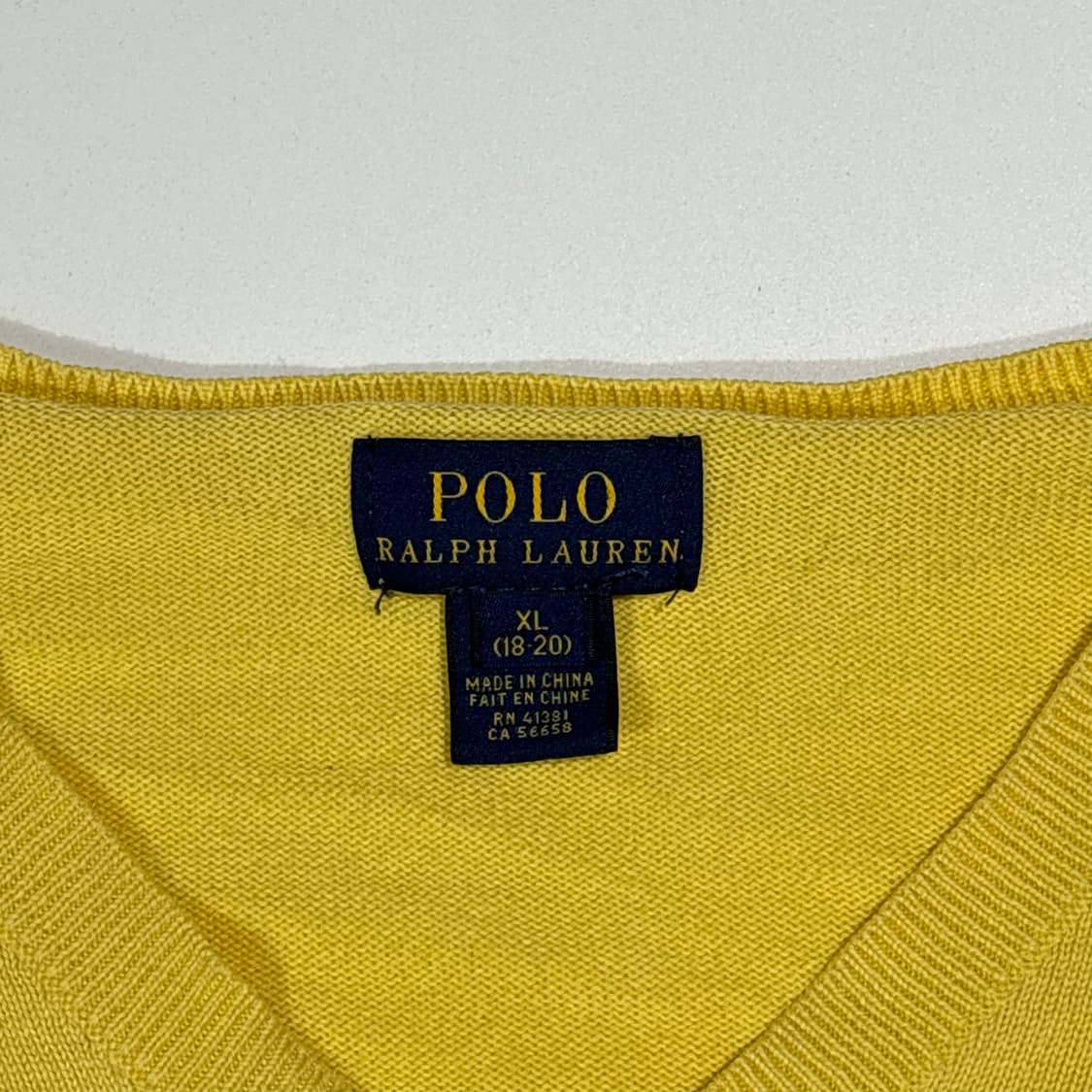 폴로랄프로렌 옐로우 브이넥 니트 상품이미지3