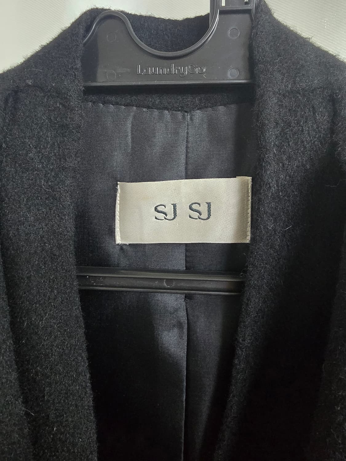 SJSJ 블랙 모직 핸드메이드 코트 (1716) 상품이미지3