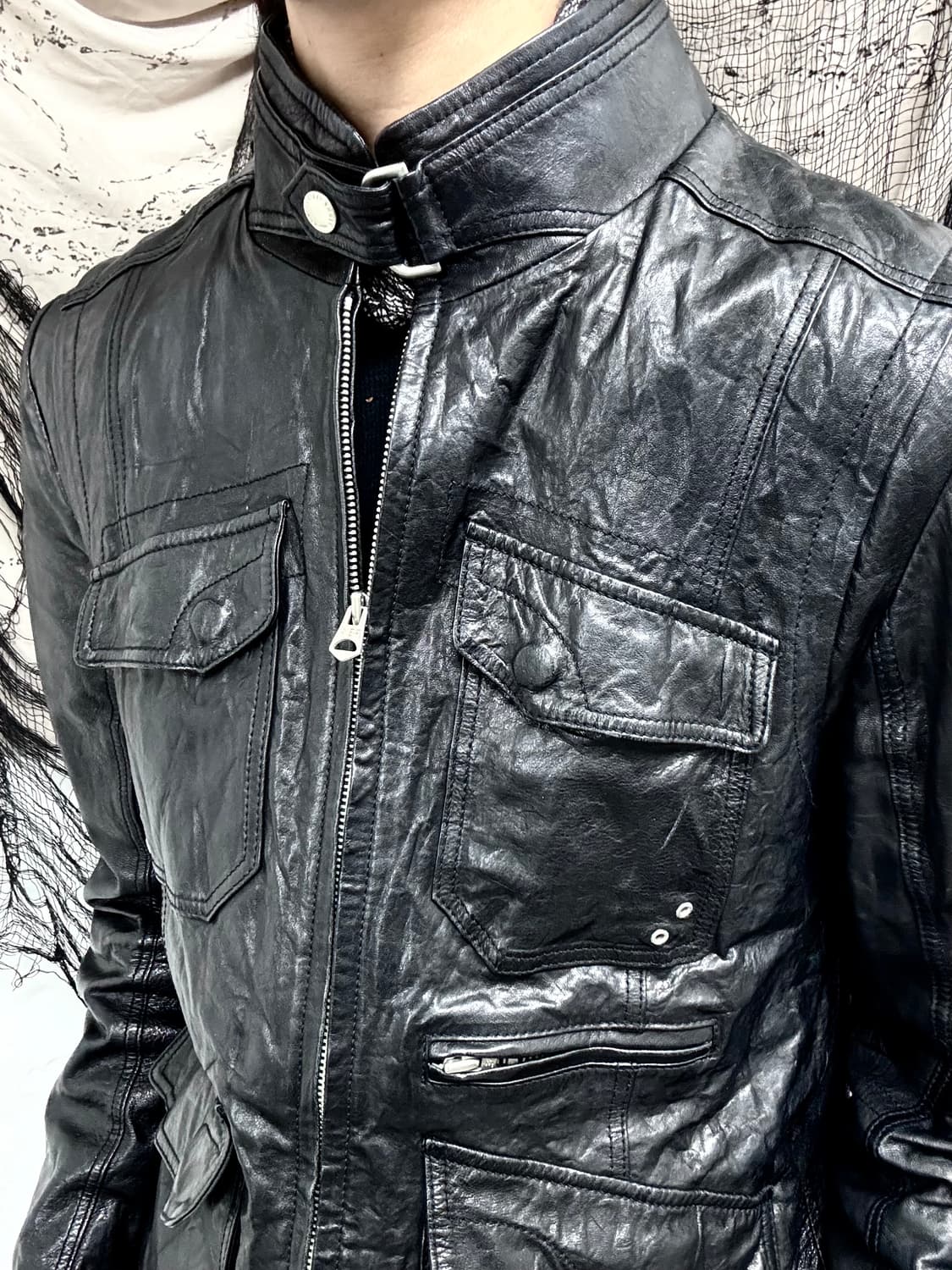 Multi Pocket Sheep Leather Neck Button J 상품이미지3