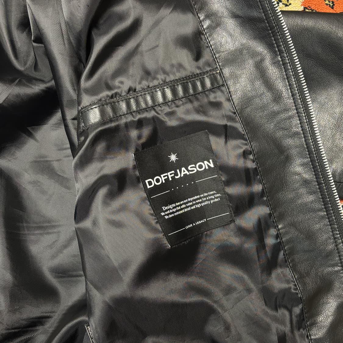 [L] 도프제이슨 워싱 레더 스트럭처드 보머 가죽자켓 상품이미지6