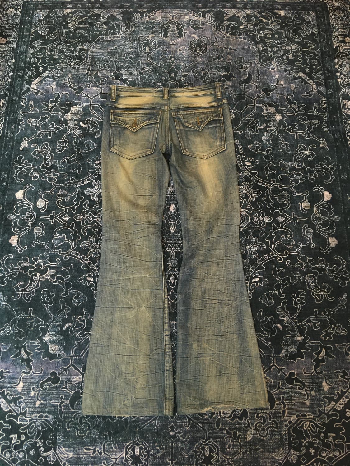Japanese vintage washed bootcut denim 상품이미지3