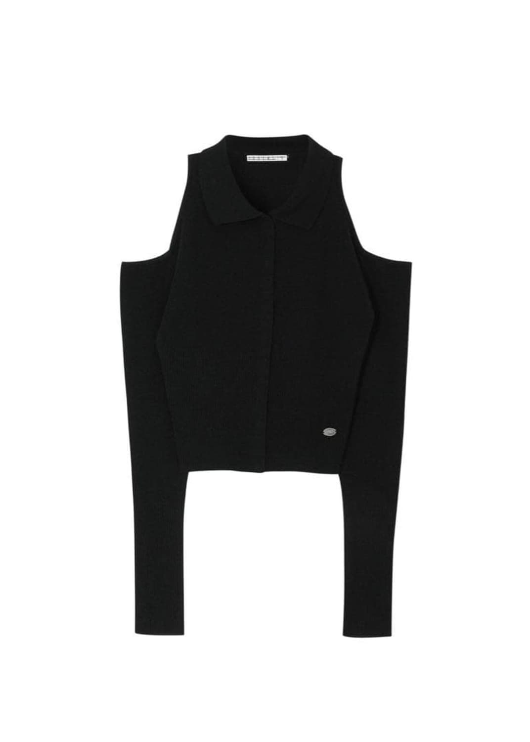 보헤미안서울 숄더 홀 니트 가디건 블랙 상품이미지1