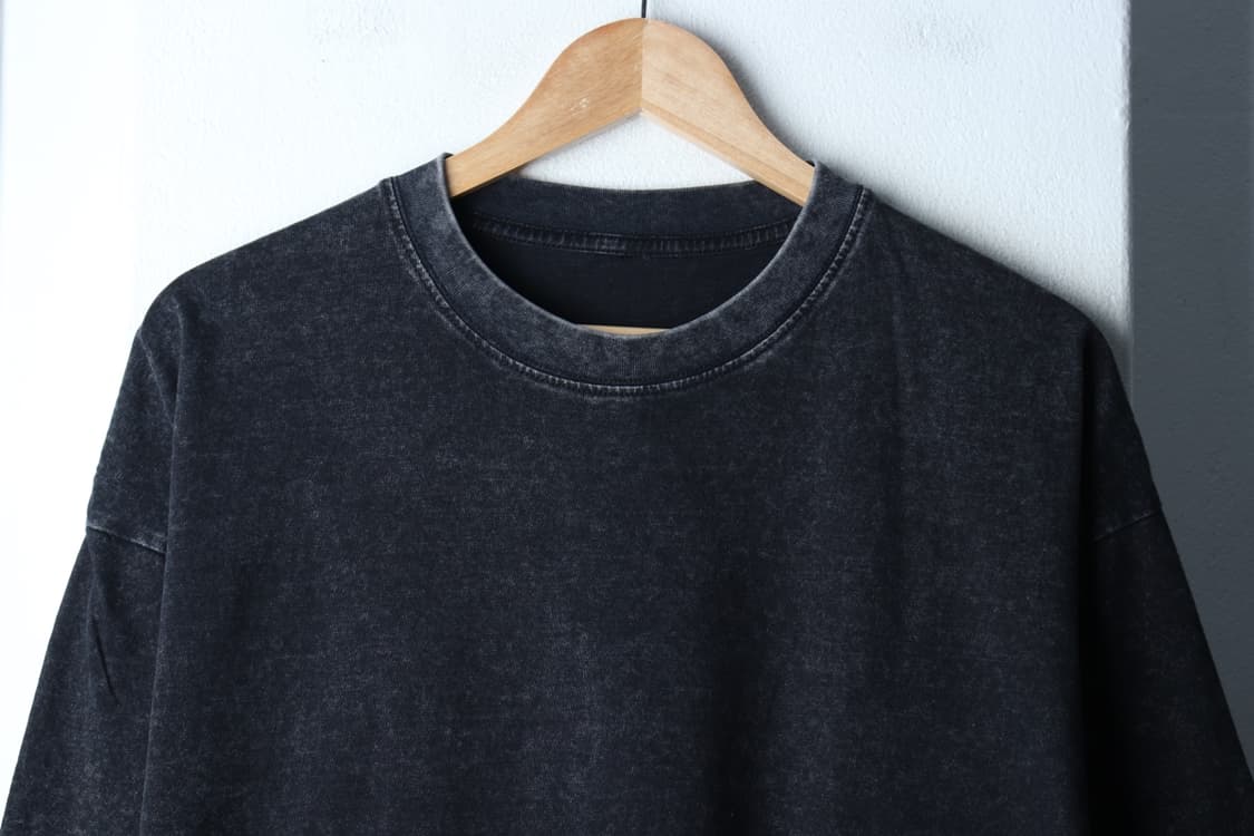 (L-2XL) 애드호크 반팔 티셔츠 피그먼트 블랙 무지-H32737 상품이미지3