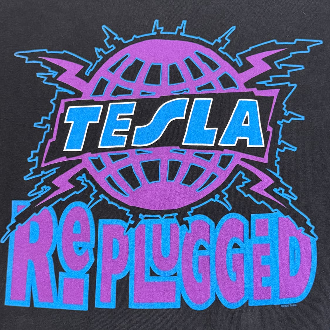 빈티지 00s TESLA Replugged 테슬라 밴드 티셔츠 상품이미지3