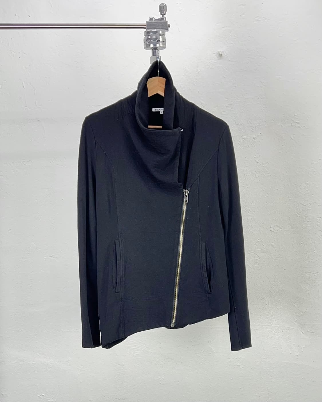 헬무트랭 블랙 비대칭 언발런스 모달 집업 마운틴 자켓 상품이미지1