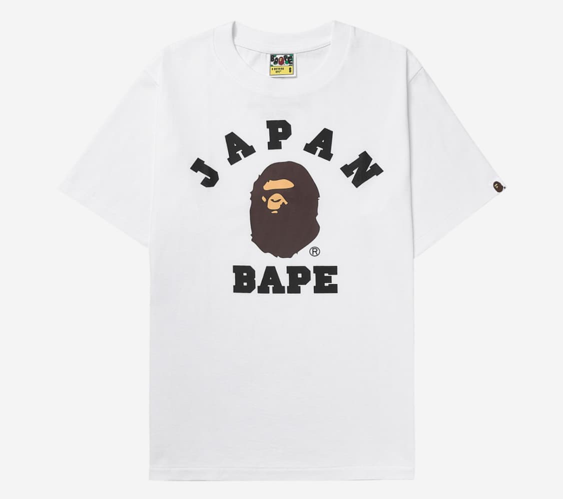 BAPE Japan College City T-Shirt White 상품이미지1