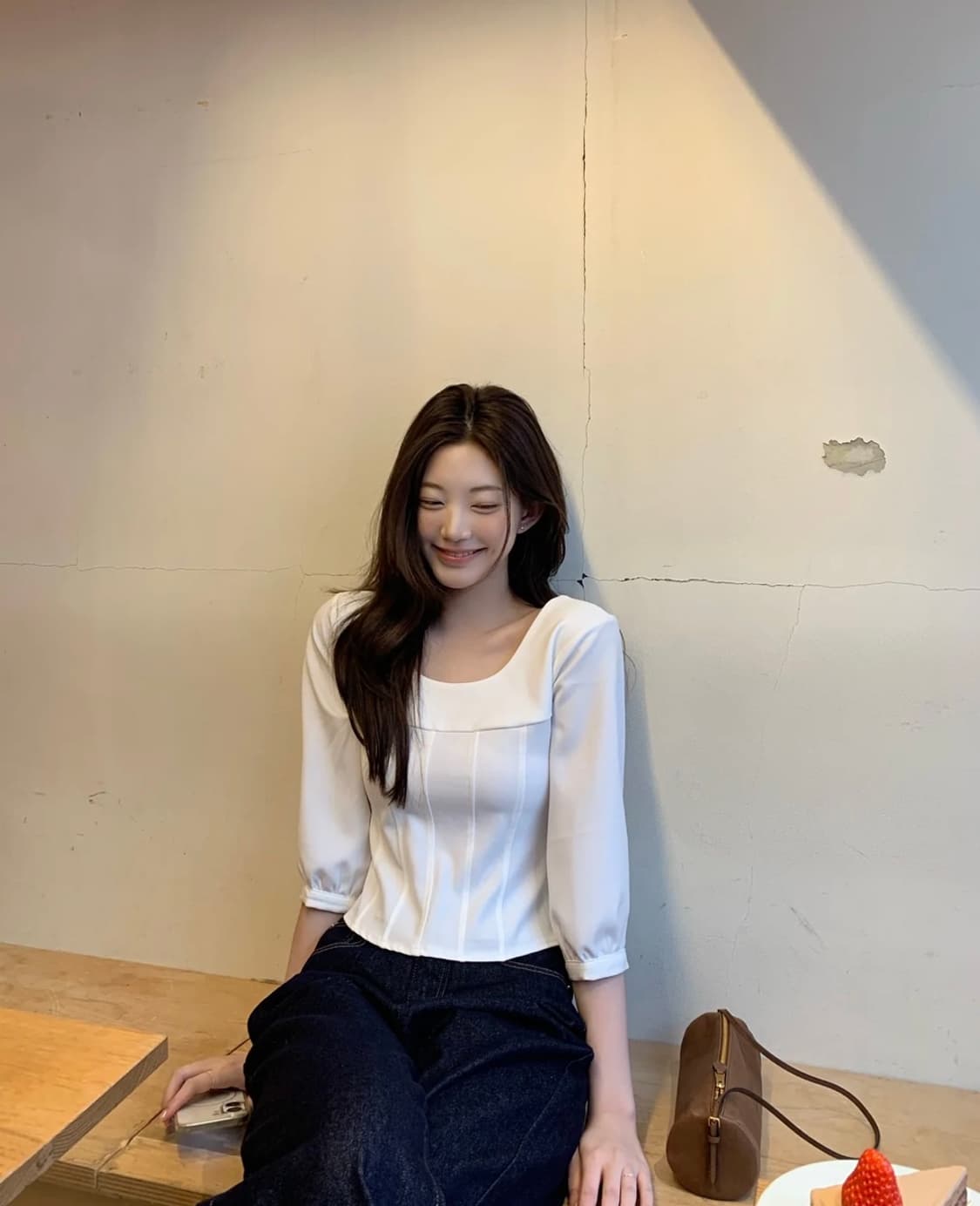 새상품) 제니오 미니멀리스트 7부 블라우스 상품이미지4