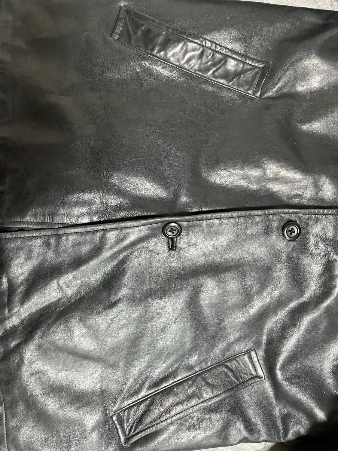 [GAP] old gap 올드갭 레더 카코트 블랙 xxs 상품이미지3