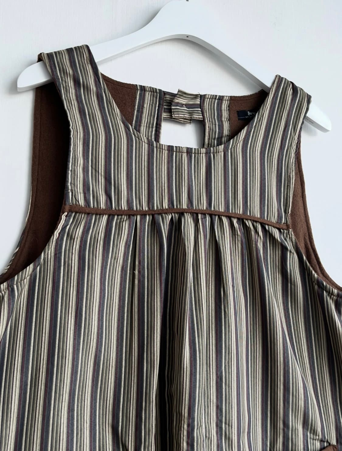 wo go ko ro 스트라이프 포켓 레이어드 베스트  상품이미지2