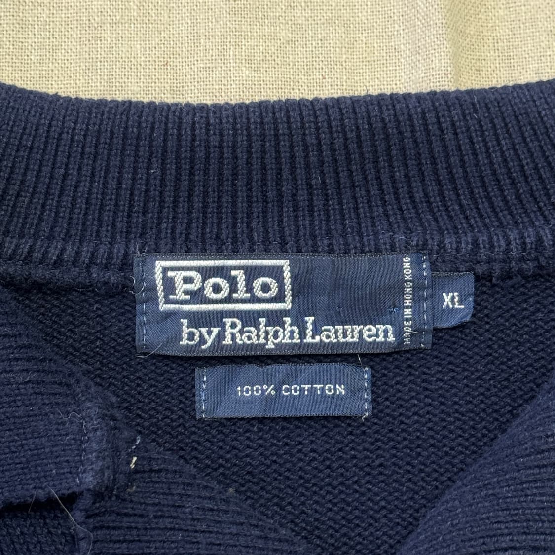 폴로랄프로렌 90s 네이비 카라 니트 XL 상품이미지4