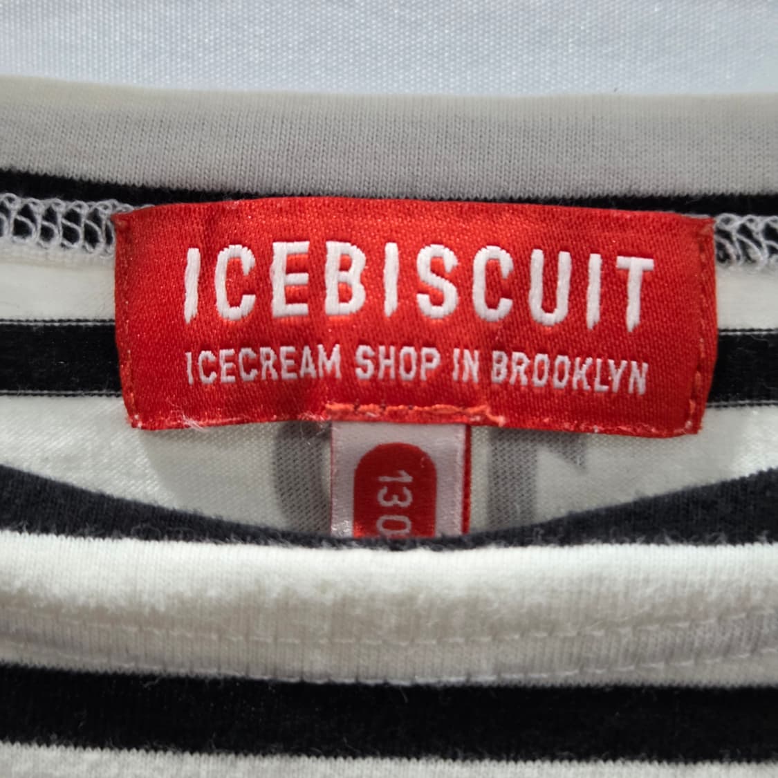 아이스비스킷 키즈 스트라이프 반팔티 130  상품이미지3