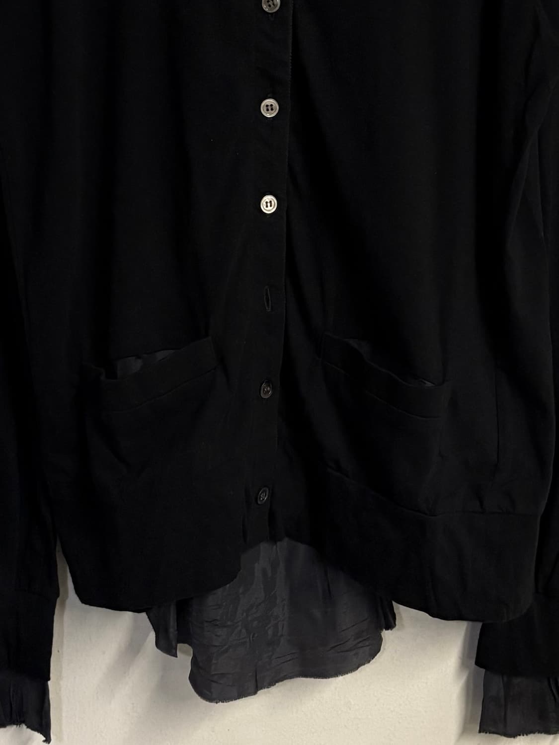 SACAI LUCK back pleats cardigan black 2  상품이미지4