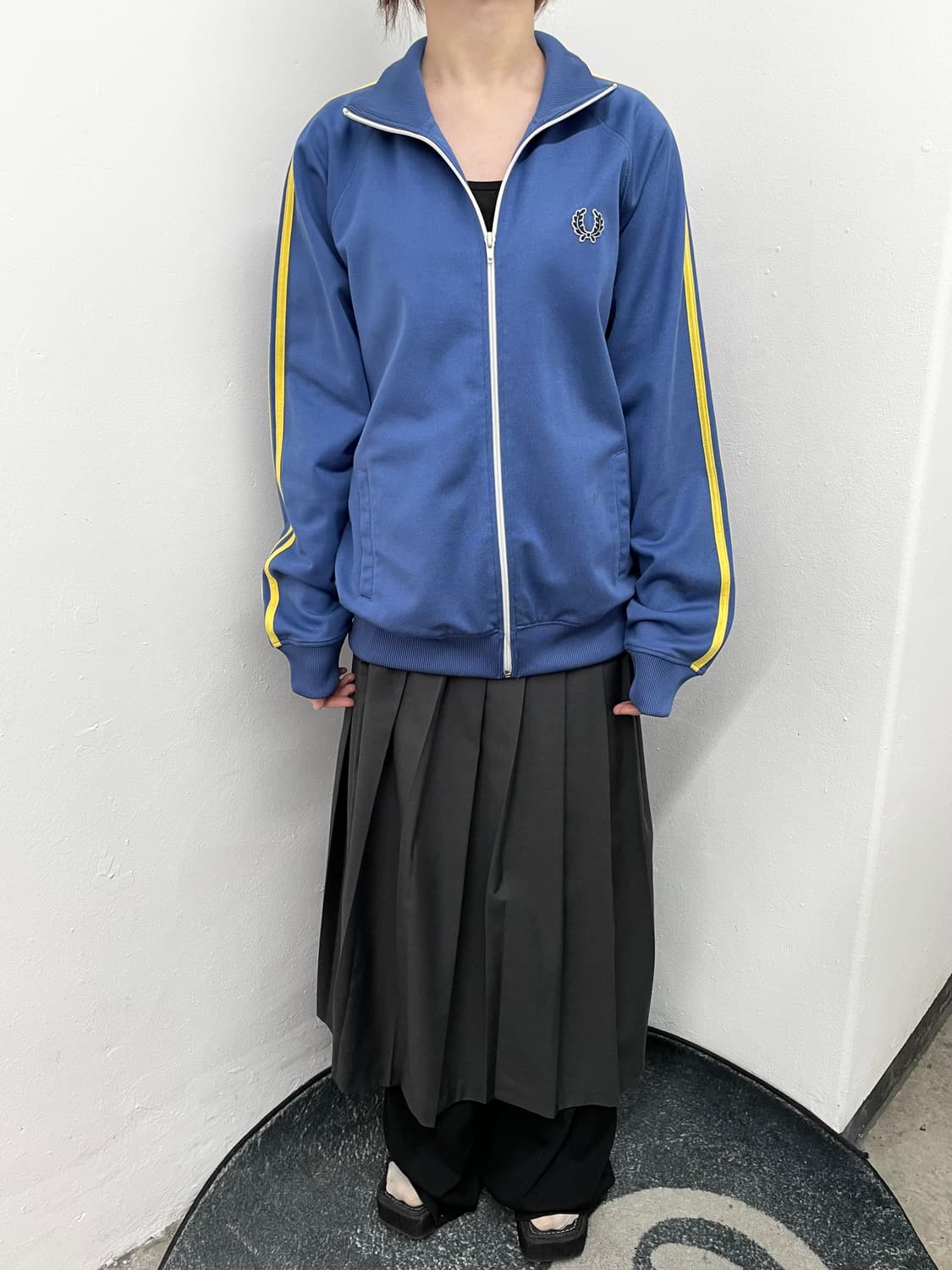 니혼진 너드 그레이 롱 플리츠 스커트 상품이미지4