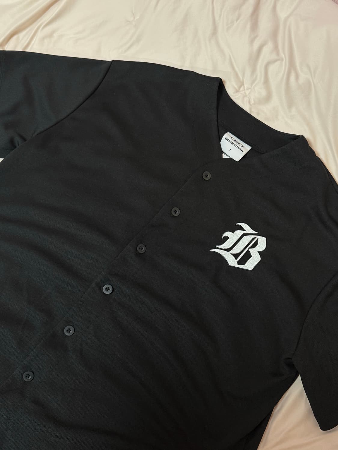 본투윈 베이스볼 져지 티셔츠 블랙 상품이미지1