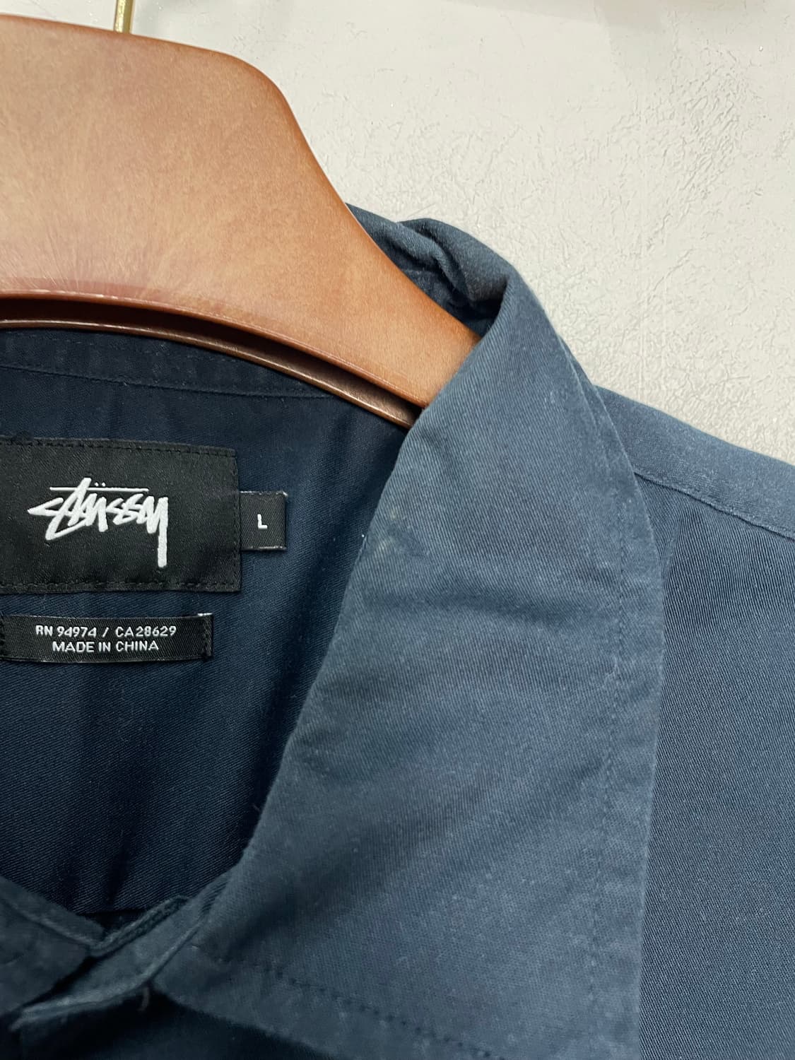 스투시 로고 프린팅 네이비 반팔 셔츠 H2558 상품이미지8