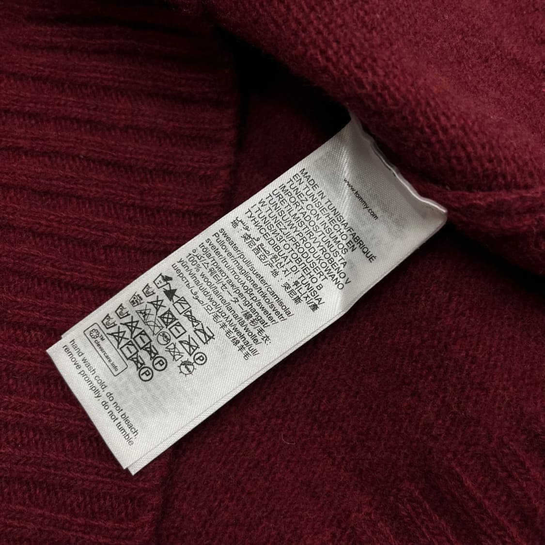 타미힐피거 로고 와인 니트 L 상품이미지5