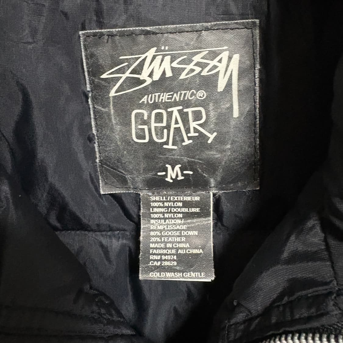 스투시 어센틱 기어 구스다운 패딩 베스트 / 블랙, M 상품이미지5