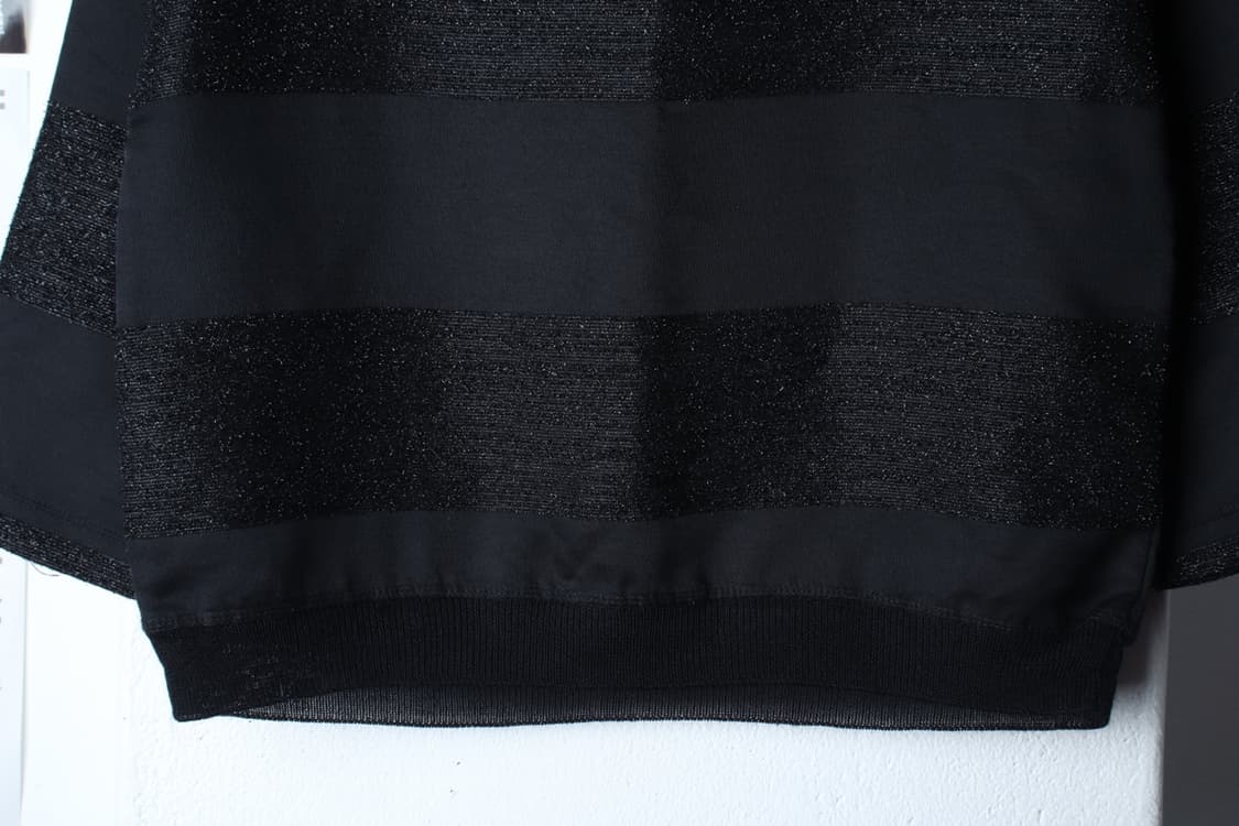 W(M-L) 자라 반팔 티셔츠 7부 스트라이프 블랙 펄-H31465 상품이미지4