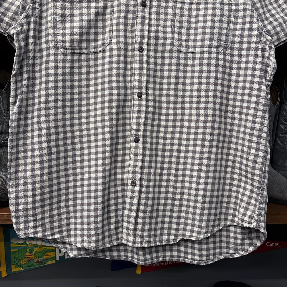 할리데이비슨 체인스티치 레터링 건클럽 체크 워크셔츠 N1156 상품이미지4