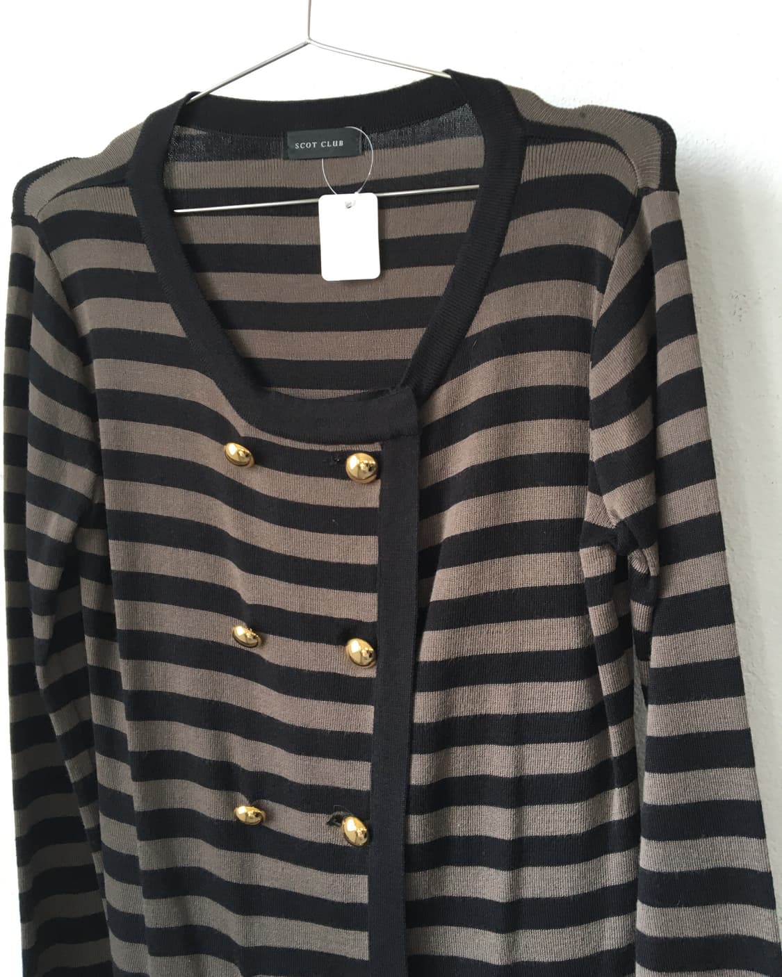 Double button stripe pattern knit cardig 상품이미지3