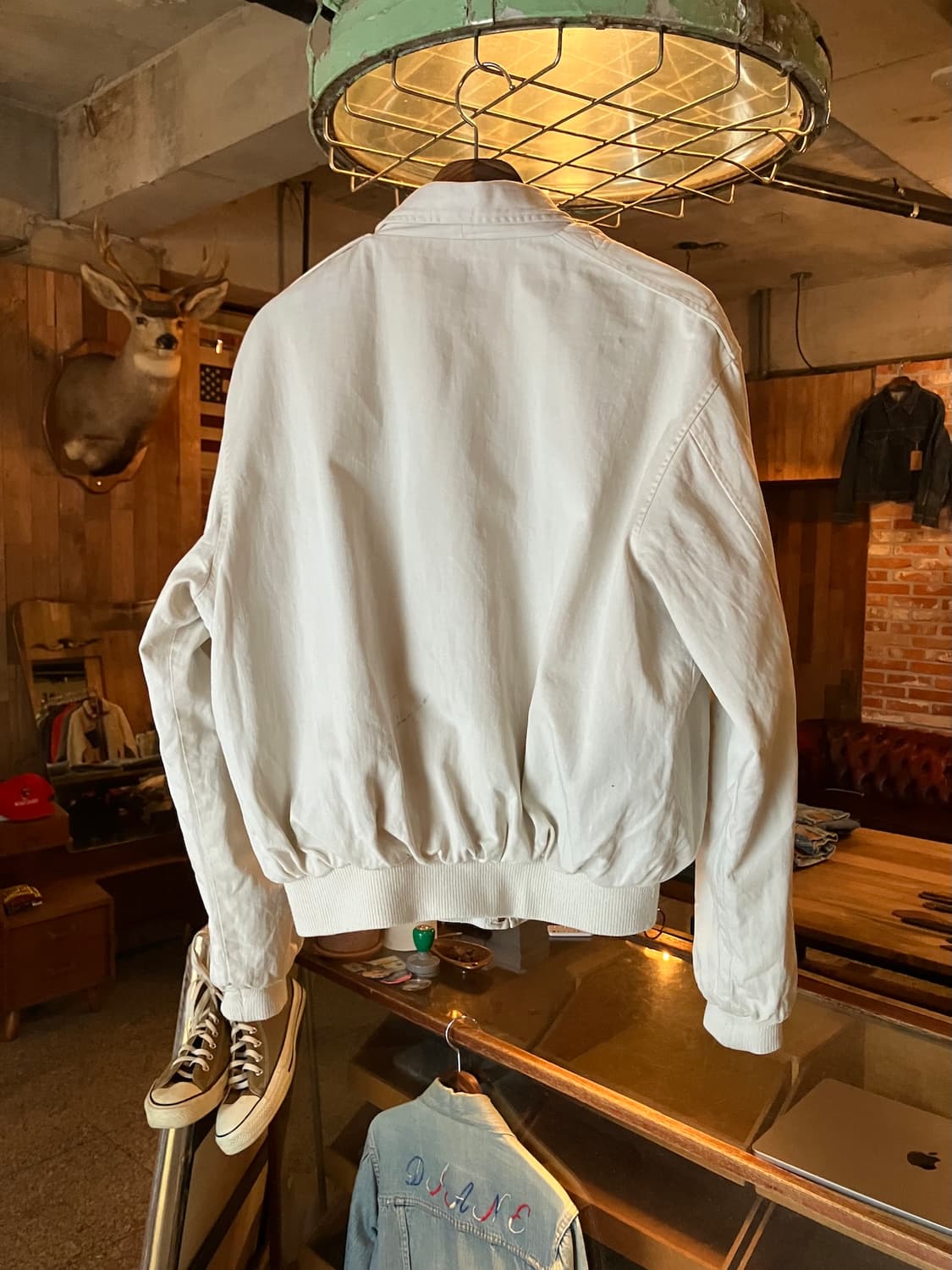 80s USA 빈티지 폴로 랄프로렌 화이트 코튼 A-2 자켓 상품이미지5