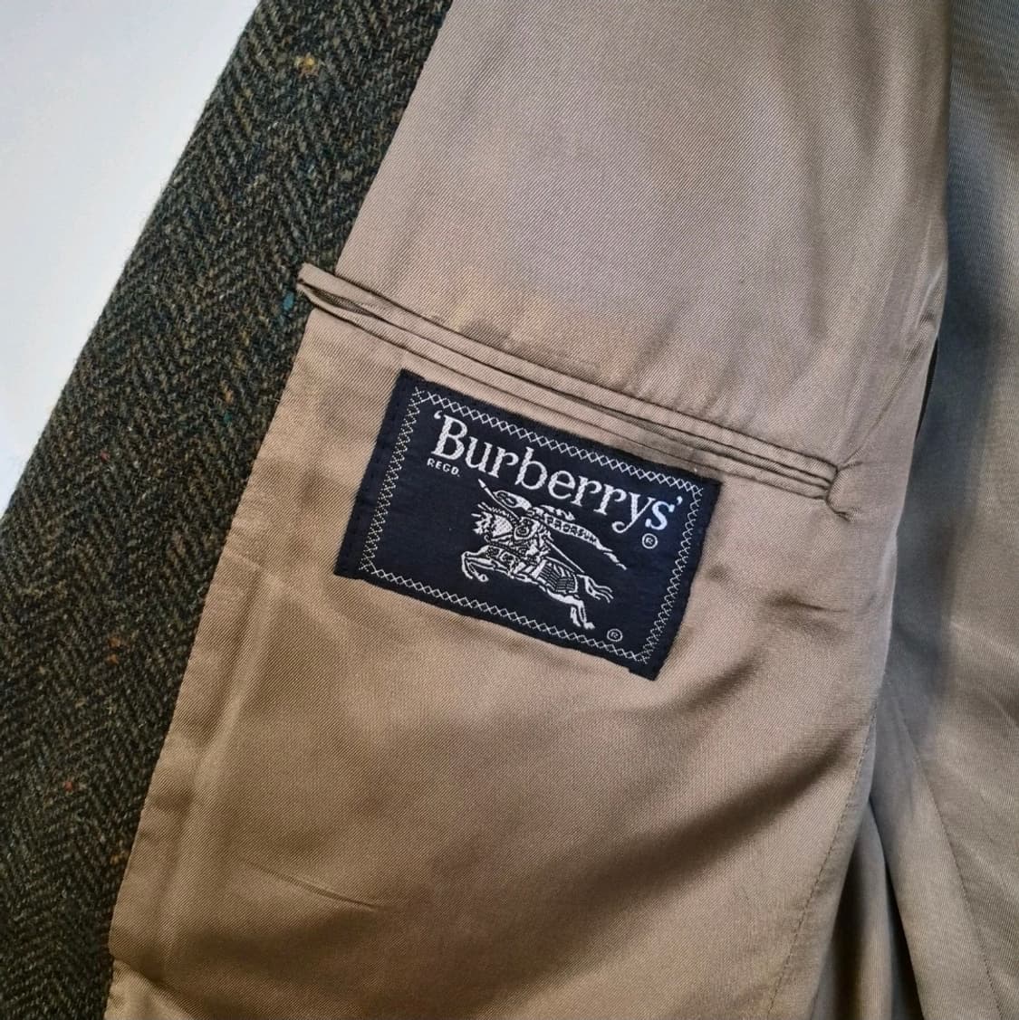 빈티지 버버리 도네갈 트위드 헤링본 스포츠코트 XL 상품이미지9