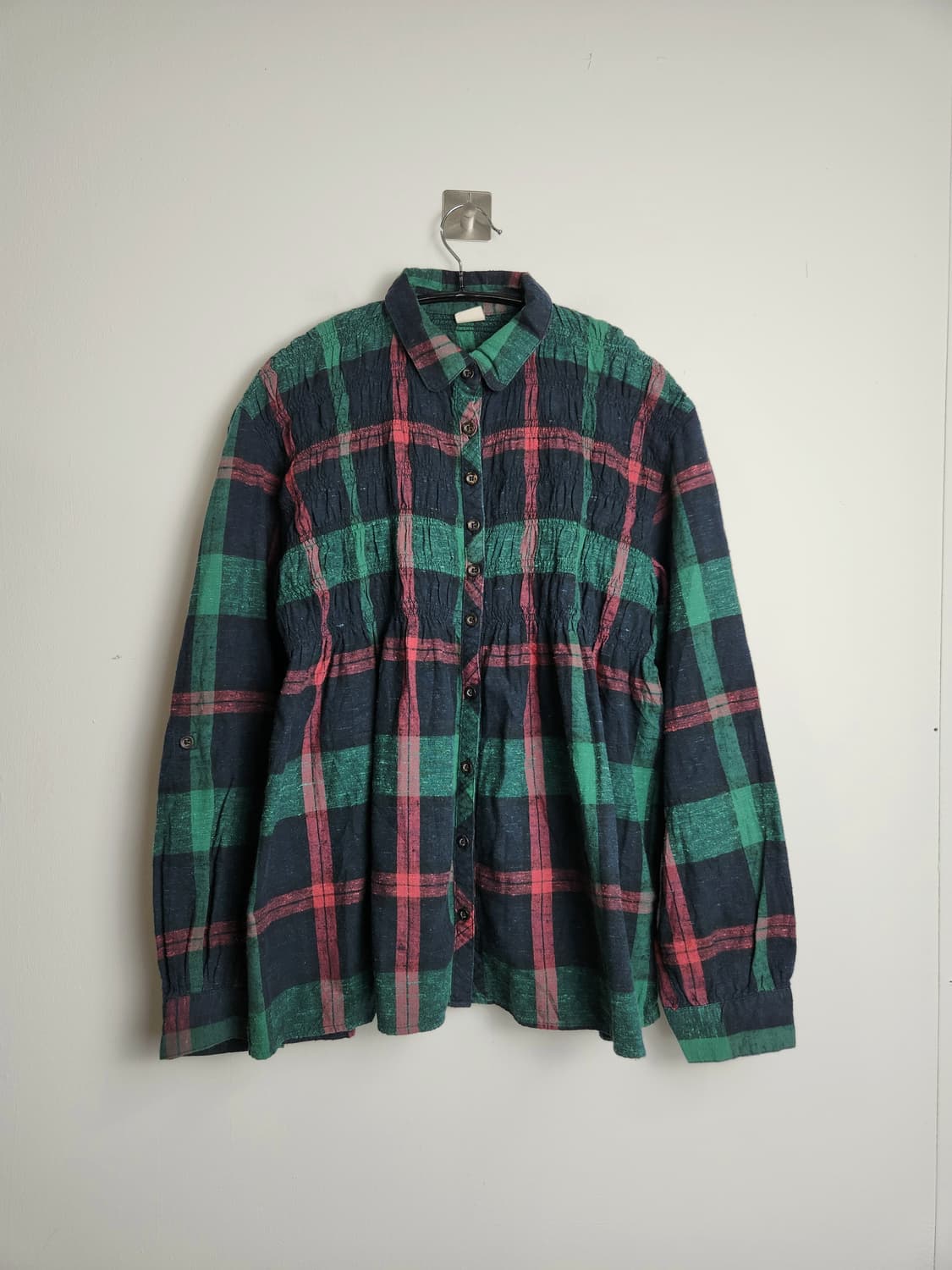 체크 밴딩 블라우스 상품이미지6