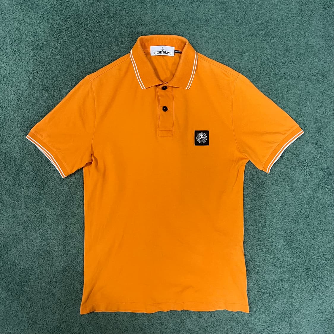 스톤아일랜드 오렌지 카라 반팔 (슬림핏) 상품이미지1